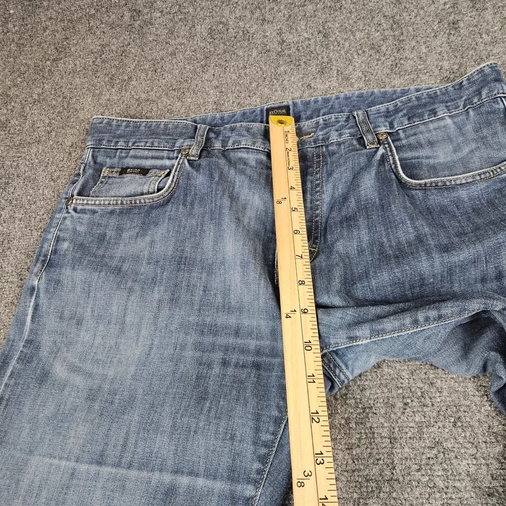 Hugo Boss Kansas Regular Fit Jeans Mens 36 Blue Italian Stretch Denim Pants
